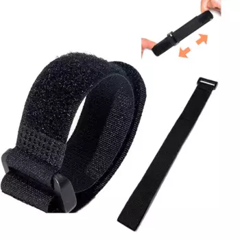 10pcs Customizable Highly Elastic Reverse Buckle Nylon Elastic Band Hook Loop Cable Ties Reusable Cable Straps 16/20/25/30mm