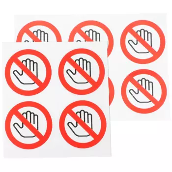 10pcs Do Touch Warning Safety Machine Caution Stickers Stickers 50mm Round Safety Labels Adhesive Decals for Equipment Factory