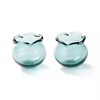 10pcs Hademade Blown Glass Flower Beads Campanula Colorful For Women Earring Crafts Jewelry Making Accessories Decors 15x16mm