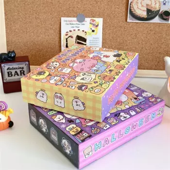 10Pcs Halloween Candy Gift Box DIY Advent Surprise Empty Treat Boxes Favor Candy Biscuit Pumpkin Party Paper Packaging Case