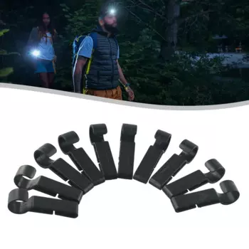 10Pcs Helmet Clips Headlamp Hard Hat Safety Cap Hook Hat Safety Durable Plastic Cap Hook Outdoor Tools Fixing Accessories