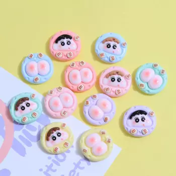 10PCS Kawaii Crayon Shin Chan PP Handmade DIY mobile phone hair accessories keychain resin accessories DIY Accessories