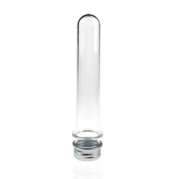 10pcs lab 40ml PET Test Tube Bottle Screw Caps Transparent Cylindrical Plastic Refillable Bottle For Mask Candy Storage