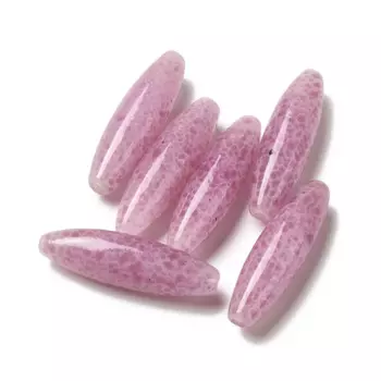 10pcs Lampwork Beads Oval Long Glass Beads Loose Spacer Beads for DIY Bracelet Necklace Keychain Craft Supplies
