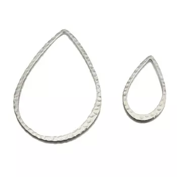 10Pcs Large Teardrop Link Pendant Brass Hammered Waterdrop Frame Connectors Resin Mold For Earrings Findings Diy Jewelry Making