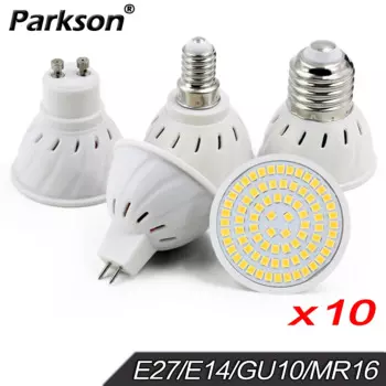 PARkson светодиодная лампа E27/E14/MR16/GU10 220В SMD2835 48/60/80 светодиодов
