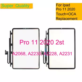 10 шт./партия для iPad Pro 11 2020 2nd A2068 A2230 сенсорный экран дигитайзер панель сенсор для Ipad Pro 11 2st переднее стекло с OCA