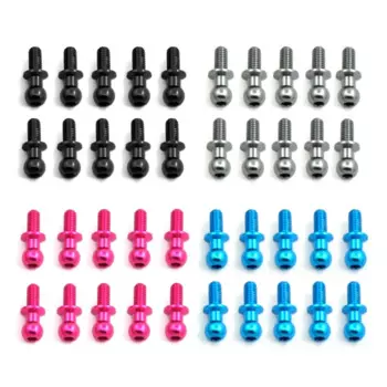 10Pcs M3 Metal Hex Ball Head Screws For 1/10 RC Drift Car Tamiya TT01/02 Sakura D5 Universal Accessories W25