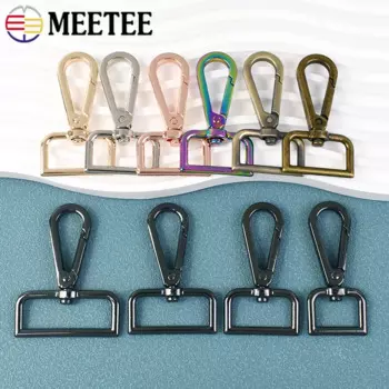 10Pcs Meetee 16-50mm Metal Hook Buckles Swivel Lobster Clasp Bag Strap Dog Collar Trigger Carabiner Clip DIY Accessories