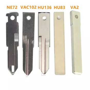 10pcs original VAC102 HU136 VA2 VA6 HU83 NE72 NE73 Uncut key Blade For Renault Peugeot Citroen Remote Fob Key Blank