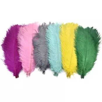 10Pcs Ostrich Feathers Crafts 40-45cm 16-18" Large Big White Black Centerpiece for Table Decoration Accessories Decor Wedding
