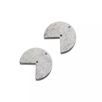 10Pcs Raw Brass White Gold Brushed Semi Circle Connectors Accessories For Diy Statement Tribal Earrings African Jewelry Making