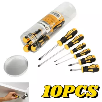 10pcs/ Set of Magnetic Screwdriver Set Long Phillips Screwdriver Set Durable Home Repair Car Repair Tool Accessoire Voiture