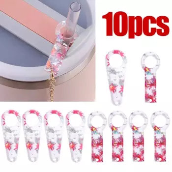 10Pcs/set Personalized Cup Name Tags Accessories for 40Oz Cup Lid Transparent Acrylic Name Plates for Water Bottle