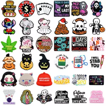 10pcs Silicone Beads Wholesale Terror Cartoon Focal Silicone Beads DIY Pen Nipple Chain Jewelry Accessories Beads Gifts