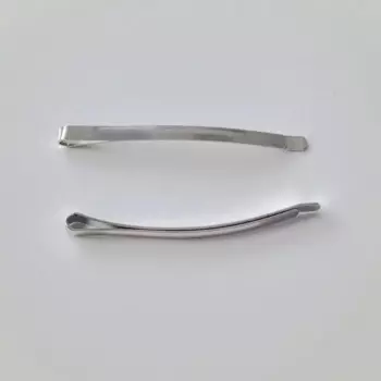 10PCS Silver Tone Metal Pince Hair Clips Blanks 6cm Long DIY Women's Crafts Jewelry Making Accessories Handmade Materials
