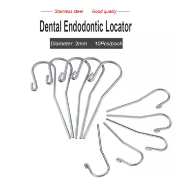 10Pcs Stainless Steel Dental Endodontic Locator Dentist Materials Apex Root Canal Hooks Tooth Repair Dentistry Accessories 2MM