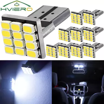 Светодиодная лампа T10 W5W 12SMD 1206, 10 шт