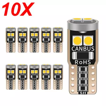 10 шт. T10 W5W 3030 6smd супер яркие светодиодные автомобильные парковочные фонари WY5W автоматические клиновые поворотные боковые лампы Canbus без ошибок белый красный желтый