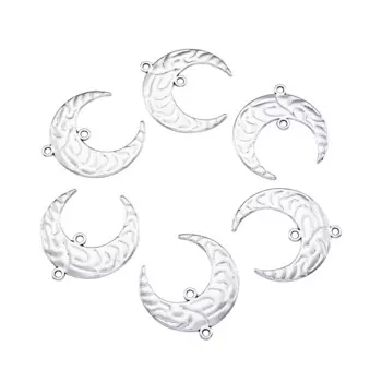 10pcs Tibetan Style Hammered Metal Crescent Moon Links connectors for Dangle Charms Earring jewelry DIY Making accessories