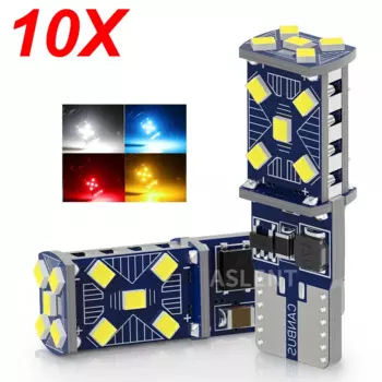 10 шт. W5W T10 светодиодные лампы Canbus для Audi BMW VW Mercedes салон автомобиля купольный светильник багажник парковочные фонари без ошибок 12 В