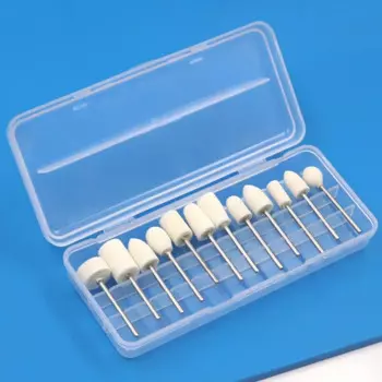 10 шт., монтажный полировальный круг из шерстяного фетра, внешний диаметр 8-11,8 мм, шлифовальное сверло, вращающийся инструмент, шлифовальная головка, хвостовик 2,35 мм