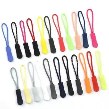 10pcs Zipper Pull Puller End Fit Rope Tag Replacement Clip Broken Buckle Fixer Zip Cord Tab Travel Bag Suitcase Tent