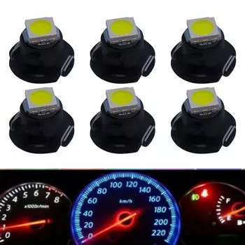 10pcsNW6 24V T4.7 1SMD Светодиодная лампа для приборной панели, нео-клиновая лампа, белая, холодная, синяя, красная, Зеленая лампа для светового сигнала