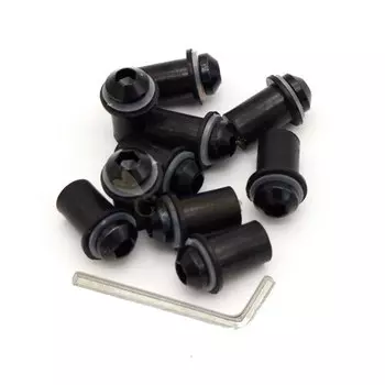 10Ps мотоциклетные болты для лобового стекла 5 мм, комплект крепежных винтов и гаек для KAWASAKI NINJA 250R/300 ZZR 400 versys 650/1000 KX45