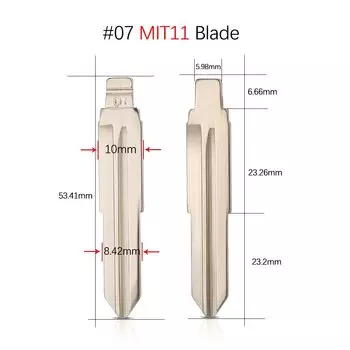 10шт # 07 15 16 23 62 Автомобильный KD900 Flip Key Blade MIT8 MIT11 для Mitsubishi Outlander Grandis Lancer-EX ASX Pajero Uncut Key Blade