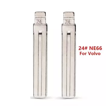 10шт 24 # NE66 металлический необрезанный пустой откидной лезвие дистанционного ключа для keydiy KD xhorse VVDI для Volvo S80
