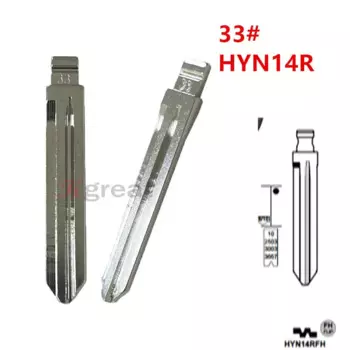 10шт 33 # KD Key Blade HYN14R Flip Blank Car Key Blade для Hyundai Accent HYN14RFH Key Blade для KD Keydiy Xhorse VVDI Key Blank