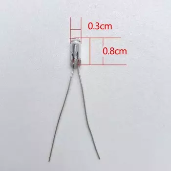 10шт 3V 6V 9V 12V 24V Мини-индикаторная лампа 3 мм/4 мм/5 мм Лампа накаливания Эдисона Рисовая лампа накаливания