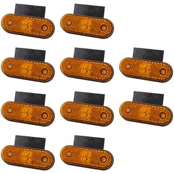10ШТ 4 светодиода 12V 24V Боковой габаритный фонарь Сигнал поворота Задний габаритный фонарь Автомобиль Грузовик RV Прицеп Грузовик Пикап Кронштейн Лодка