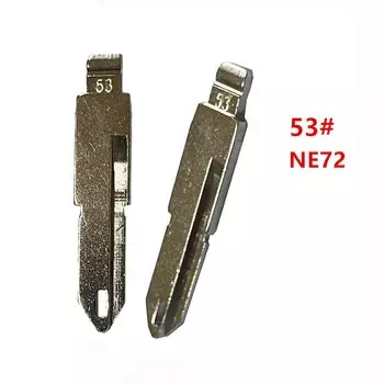 10шт 53 # NE72 металлический необрезанный пустой откидной лезвие дистанционного ключа для Peugeot 206 207 Citroen Renault для Keydiy KD Xhorse VVDI JMD