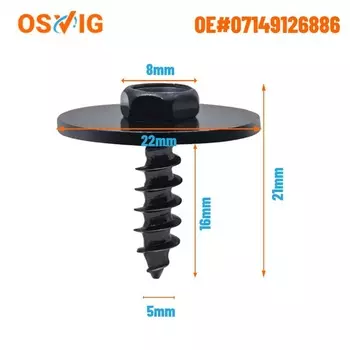 10шт OE # 07149126886 07149213164 Крышка бампера, подкрылок, брызговик, опорный винт радиатора для BMW Mini