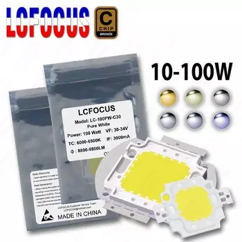 10Вт 20Вт 30Вт 50Вт 100Вт светодиодный чип теплый белый натуральный белый 3000K 4000K 6000K 10000K 200000K 30000K COB прожекторы промышленные шахтные лампы светодиодные шары