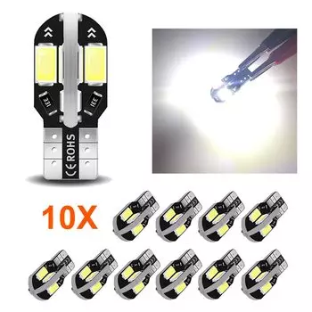 10X 8SMD W5W T10 Светодиодные лампы Canbus 5730 SMD 194 автомобильный внутренний сигнальный купол для Чтения номерного знака Женская лампа 12 В