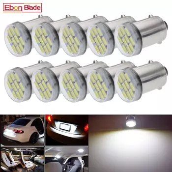 10x Авто BA9S Led T4W Клин 10SMD 3014 внутренняя Светодиодная лампа T2W T3W H5W парковка номерной знак светильник 12913 12910 12929