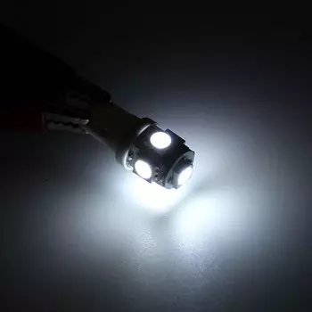 10X Автомобильная лампочка дневного света T10 W5W 5W5, сигнал детской модели 12 в 5050 5SMD 7000K, белая, синяя, автомобильная Внутренняя дверь, купол, чтение, боковые лампы багажника