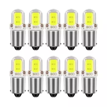 10x BA9S Автомобильная фотолампа, 4 Вт, H6W, 2, светодиодная лампа, автомобильная фотолампа, задний фонарь, автомобильная лампа для чтения, белая, 6000K, 12 В