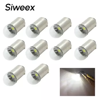 10x BA9S светодиодные лампы, габаритный фонарь T4W, автомобильный боковой габаритный фонарь для чтения карт, дверной купольный светильник, внутренний светильник для номерного знака, белый постоянный ток 12 В