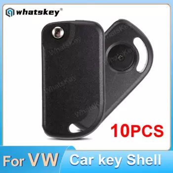 10X для VW Volkswagen Key Shell, чехол для дистанционного ключа автомобиля, чехол-транспондер, чехол для автомобильного ключа HU66, лезвие, автоключ для Бразилии, Марка, 10 шт.