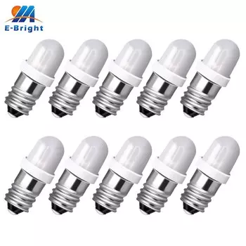 10X E10 Светодиодные лампы для фонариков E10 Винтовые миниатюрные светодиодные фонари 6 В 6,3 В 3 В 4,5 В Светодиодные лампы для машинного оборудования Аварийный фонарь