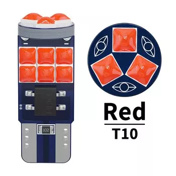 10X яркий светодиод T10 W5W 194 168 для внутреннего освещения автомобиля Canbus 3030SMD Лампа номерного знака Белый Красный Желтый Ледяной Синий 12 В Диод
