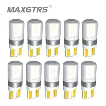 10x T10 LED W5W Canbus боковые автомобильные внутренние фары 12В 24В сверхъяркая лампа 3030 чипов Автомобильные белые 6000K парковочные габаритные огни купольные лампы