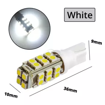 10X T10 W5W Белый Красный 3528 28LED Автомобильный Автомобильный указатель поворота Боковой широкий клиновой хвост Светодиодный фонарь багажника Купольный светильник для чтения Лампа номерного знака