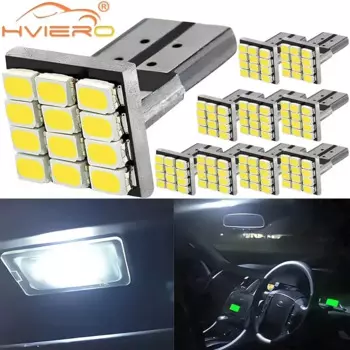 10 шт. Белый T10 W5W 194 168 1206 9Led 12smd Автомобильная боковая габаритная лампа указателя поворота купольная внутренняя лампа резервного тормоза габаритный фонарь 12 В