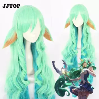 110 см игра LOL персонаж Сорака косплей парики звезды костюм парик HAIR EAR