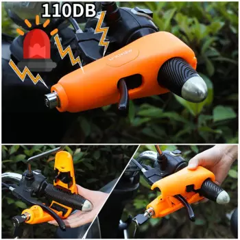 110DB Alarms Sound Motorcycle Handlebar Lock Scooter Electric Vehicle Bicycle Safe Anti-theft Accelerator Brake Lock Padlocks
